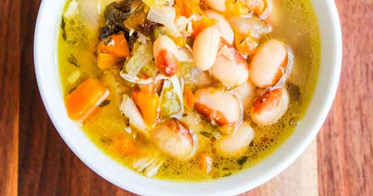 Yellow Eye Bean Chicken Smoked Ham Vegetable Soup Recipe Samsung Food