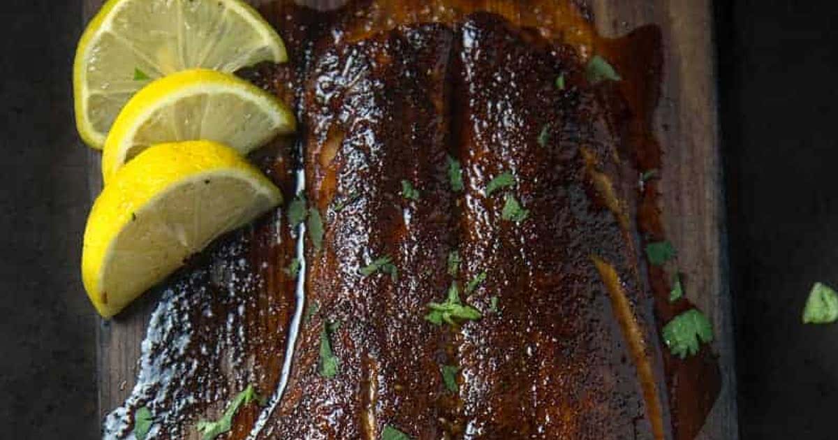 Maple Chipotle Cedar Plank Salmon