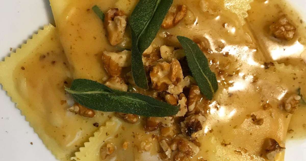 Pumpkin Sage Ravioli with Browned Butter Pecans (plus a look at