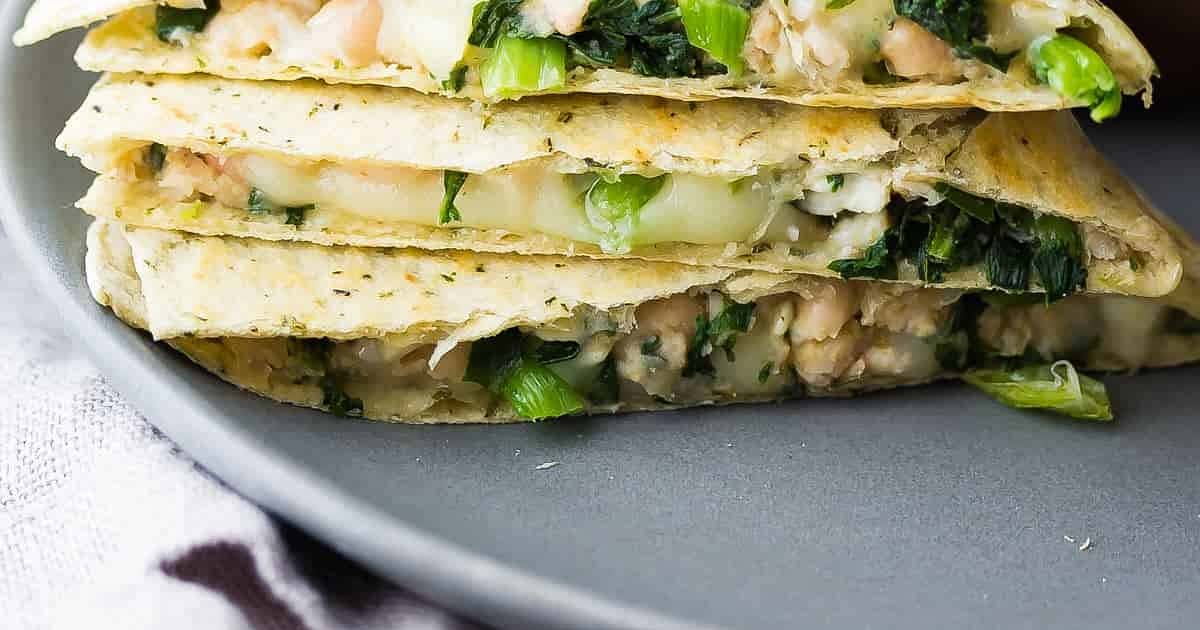 White Bean & Spinach Quesadillas (Freezer Friendly) Recipe — Samsung Food