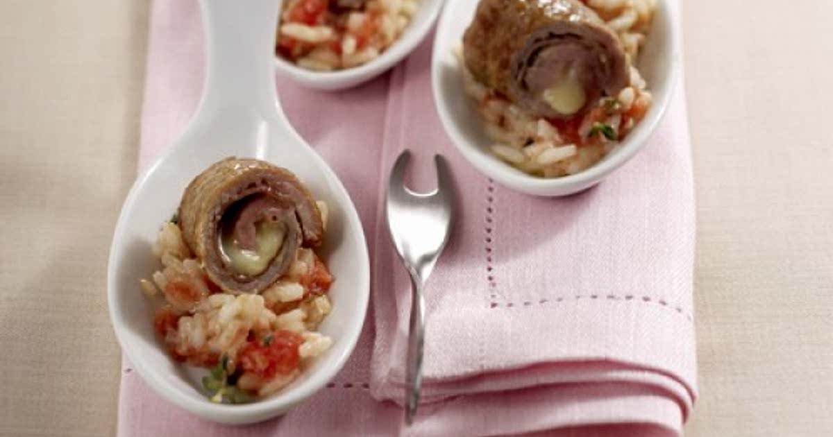 Raffinierte Kalbsrouladen mit Tomatenreis Recipe - Samsung Food