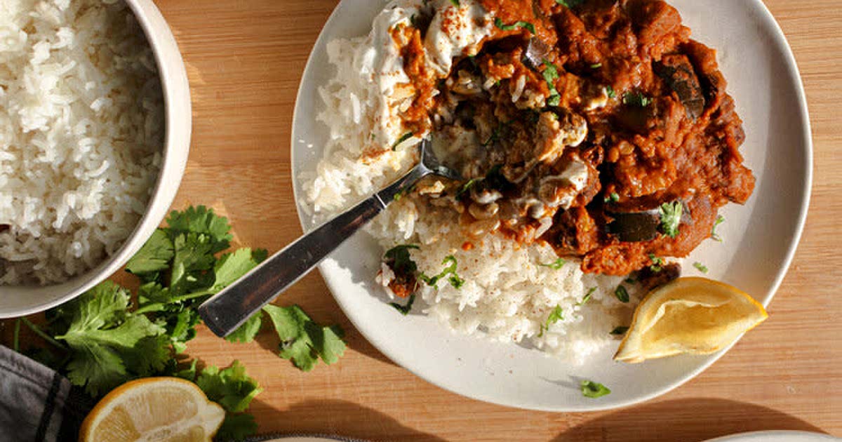 Eggplant Lentil Curry Recipe Samsung Food