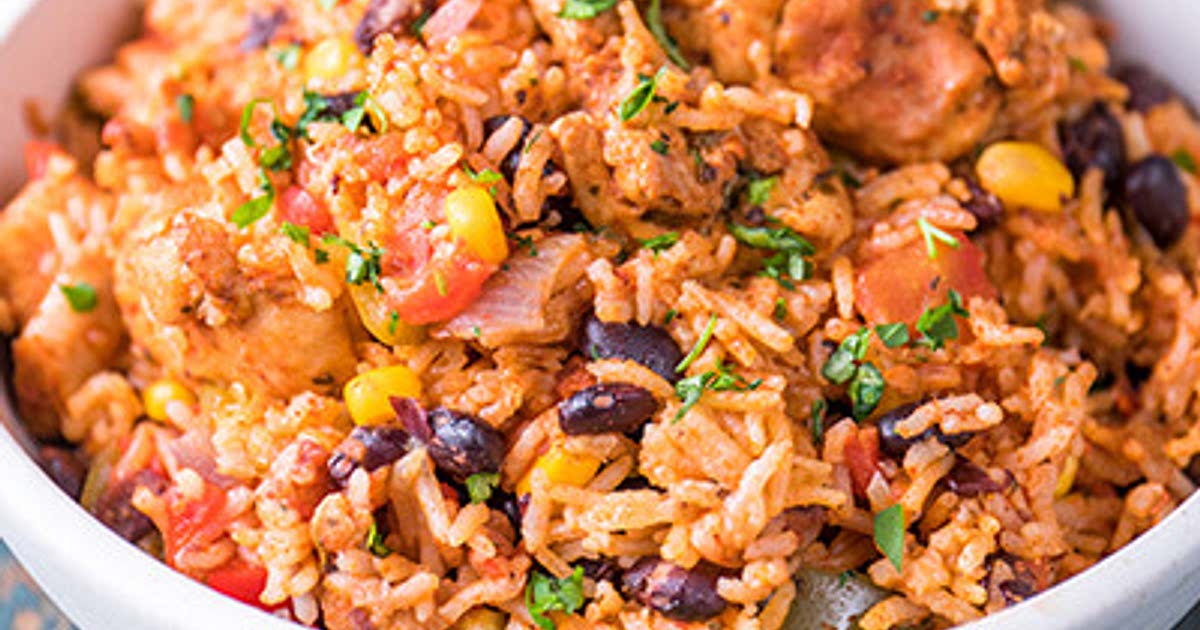 Mexican Chicken And Rice By Pinch Of Nom Recipe Samsung Food mexican-chicken-and-rice-jessica-gavin