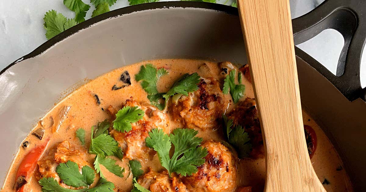 Healthy Thai Turkey Meatballs in Coconut Curry Recipe Samsung Food