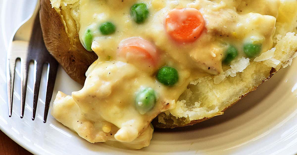 Chicken Pot Pie Baked Potato Recipe Samsung Food