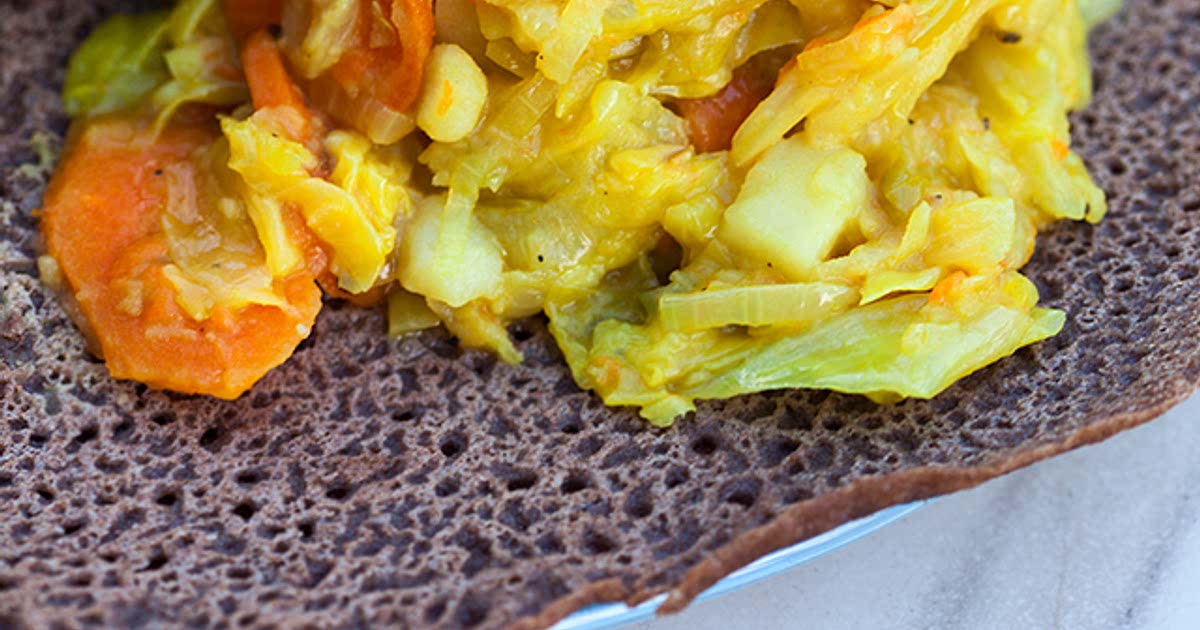 Ethiopian Feast Tikil Gomen (Cabbage, Carrots, & Potatoes) Recipe