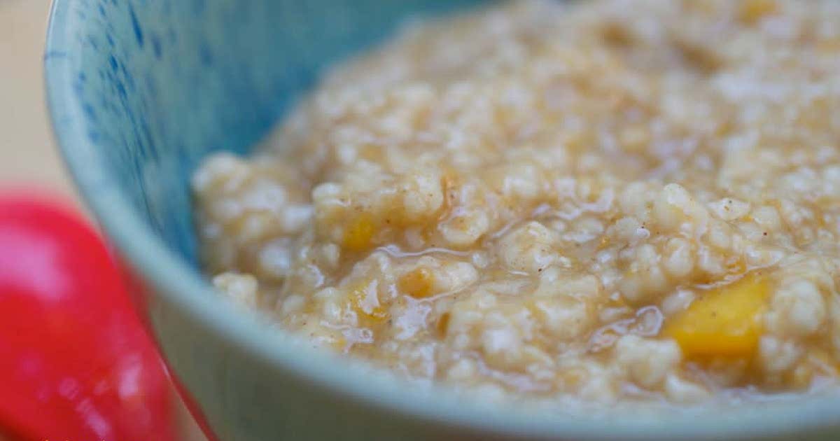 Peach top porridge baby