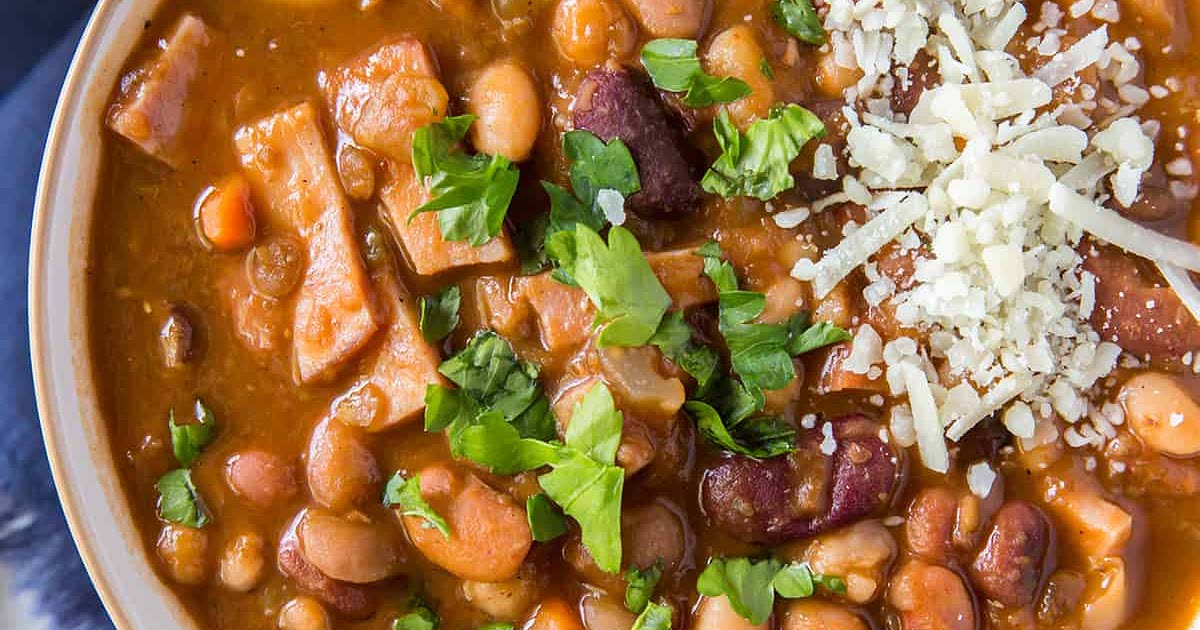 Instant pot 15 bean soup top