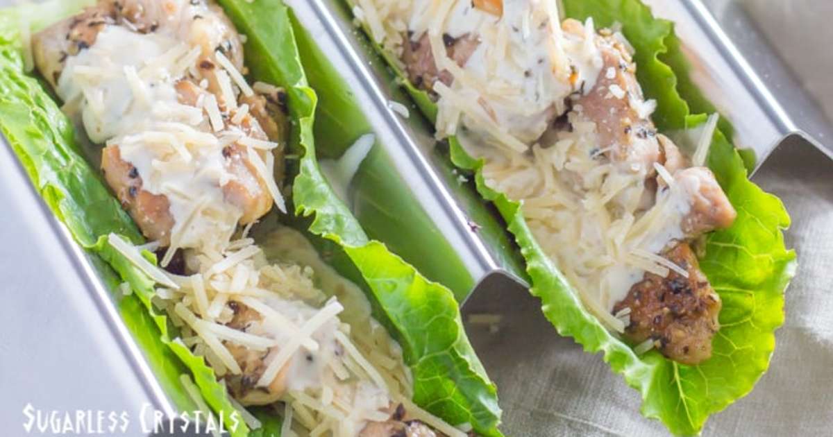 Skinny Chicken Caesar Lettuce Wraps Meal Prep - Kirbie's Cravings