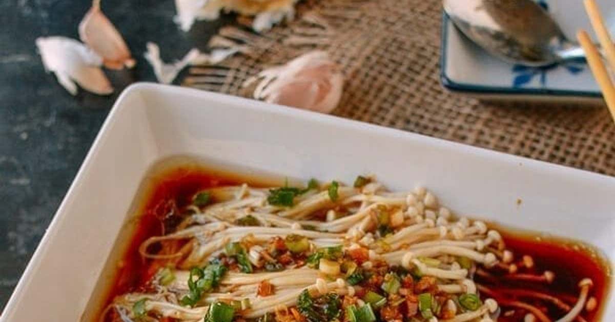 Enoki Mushrooms with Garlic & Scallion Sauce Recipe Samsung Food
