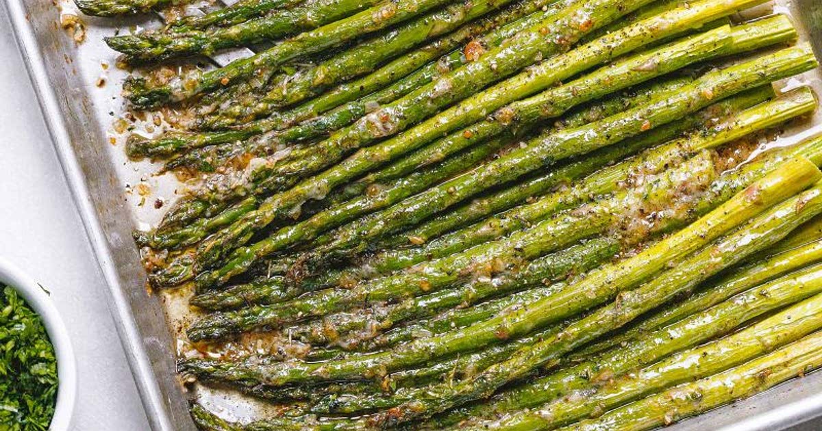OvenRoasted Asparagus with Garlic Parmesan Recipe — Samsung Food