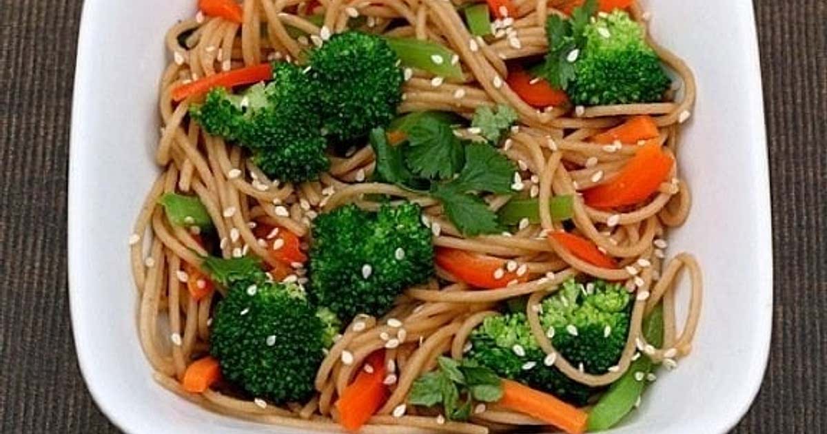 Whole Wheat Noodles with Peanut Sauce and Vegetables Recipe Samsung Food