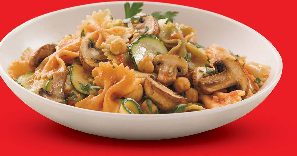 Chickpea and mushroom pasta Recipe — Samsung Food