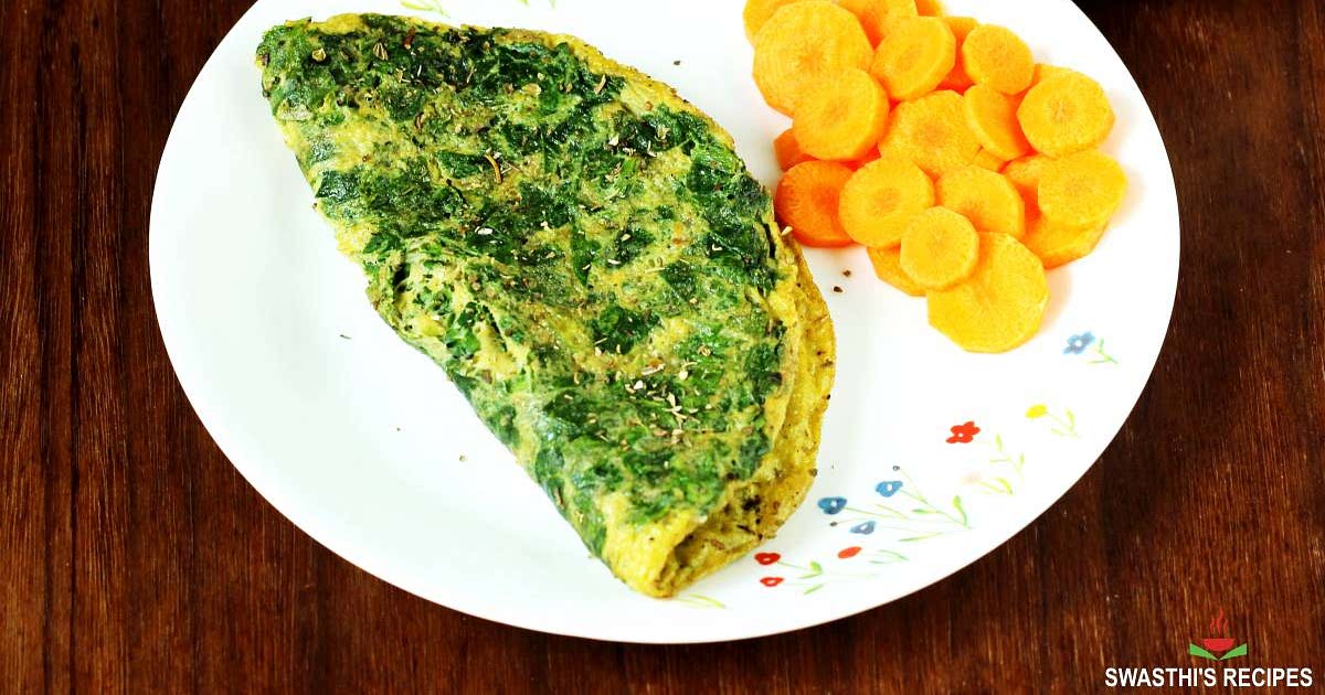 Spinach omelette Recipe Samsung Food