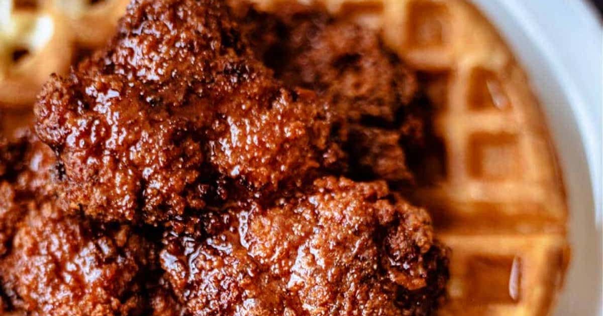 Fried Chicken and Waffles with Hot Sriracha Honey Recipe Samsung Food