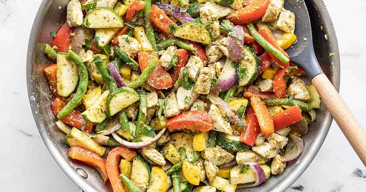 Easy Pesto Chicken and Vegetables Recipe Samsung Food