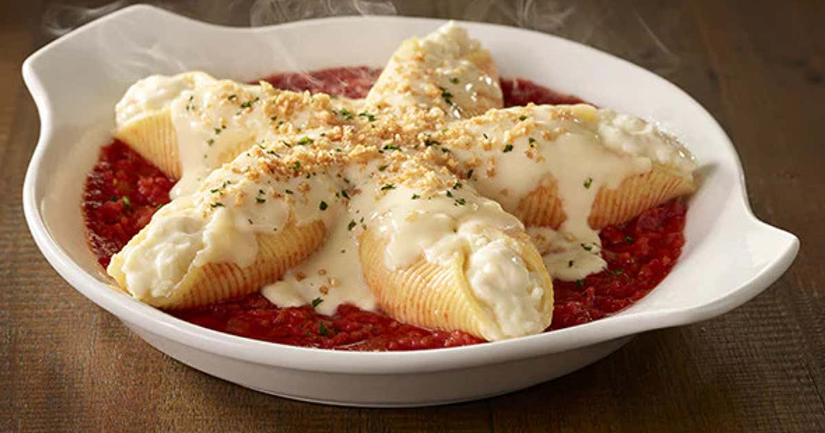 Copycat Olive Garden Giant Cheese Stuffed Shells Recipe Samsung Food App