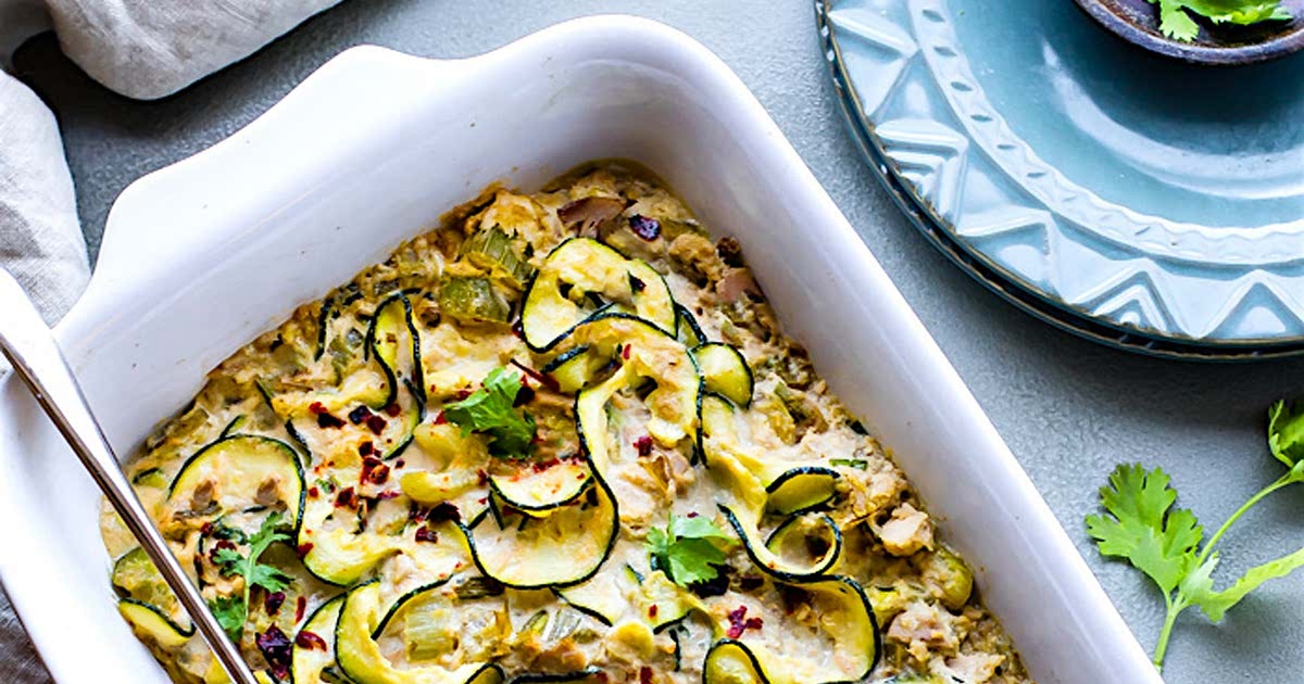 Keto Green Chile Tuna Casserole (with zucchini noodles ) Recipe