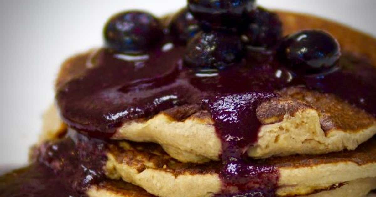 View of CINNAMON PANCAKES WITH BLUEBERRY DATE SYRUP Recipe — Samsung Food