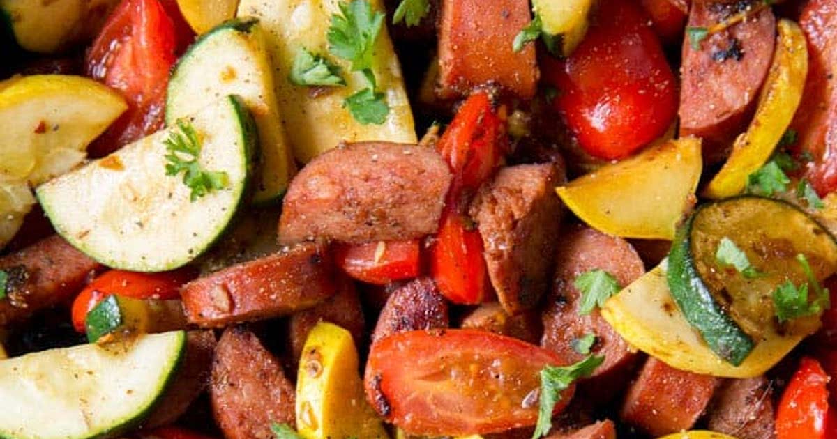 Smoked Sausage and Zucchini Skillet Recipe Samsung Food