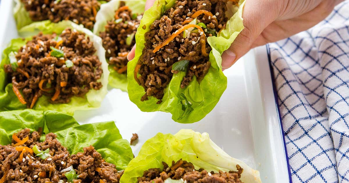 Low Carb Korean Beef Lettuce Wraps Recipe Samsung Food