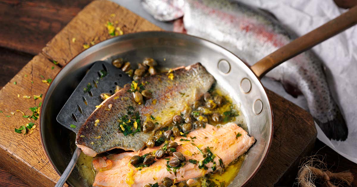 Rainbow trout with lemony caper butter Recipe — Samsung Food