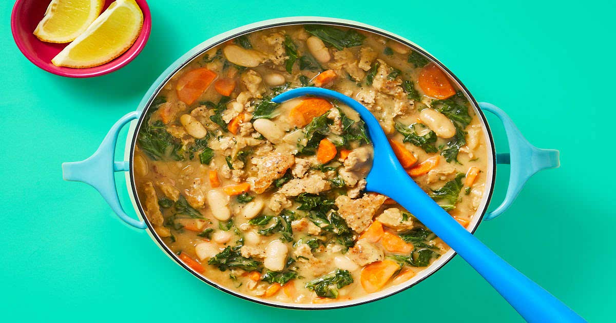 OnePot Chicken Sausage & Bean Soup with Kale & Carrot Recipe — Samsung
