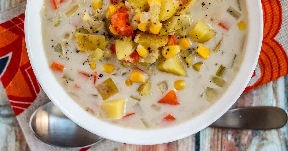 Vegan Potato Corn Chowder Instant Pot Recipe