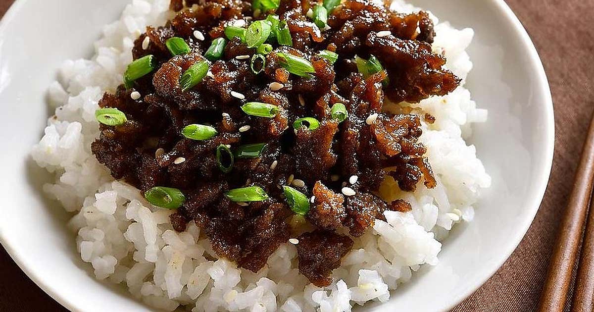 Korean bbq ground store beef