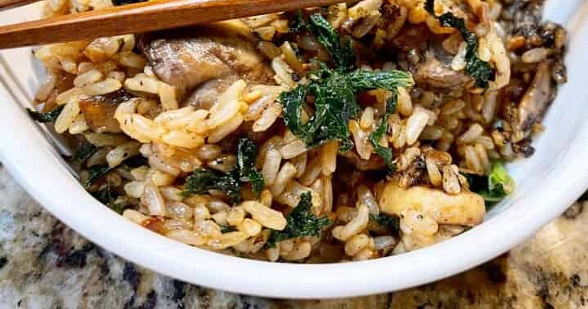 Instant Pot Crispy Kale Rice
