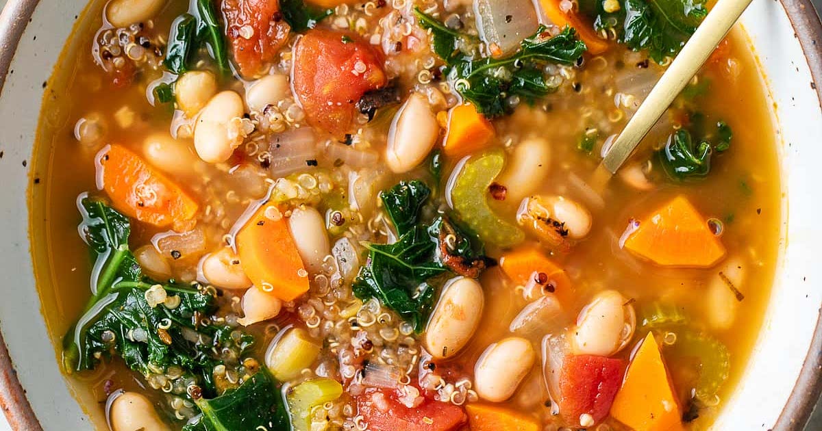 KALE, QUINOA & WHITE BEAN SOUP Recipe Whisk