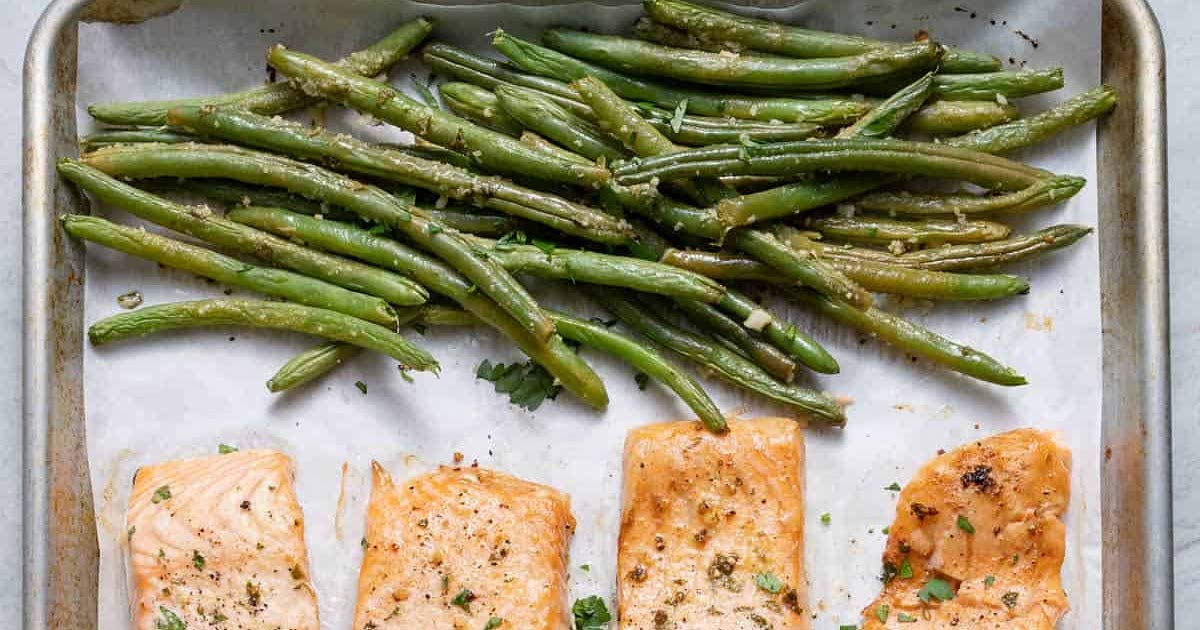 Sheet Pan Lemon Garlic Salmon Recipe Samsung Food