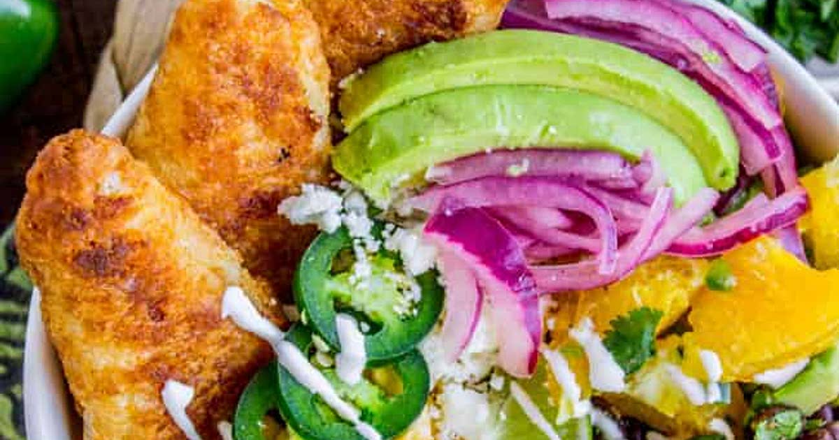 BeerBatteredFish Burrito Bowl with Orange Avocado Salsa Recipe