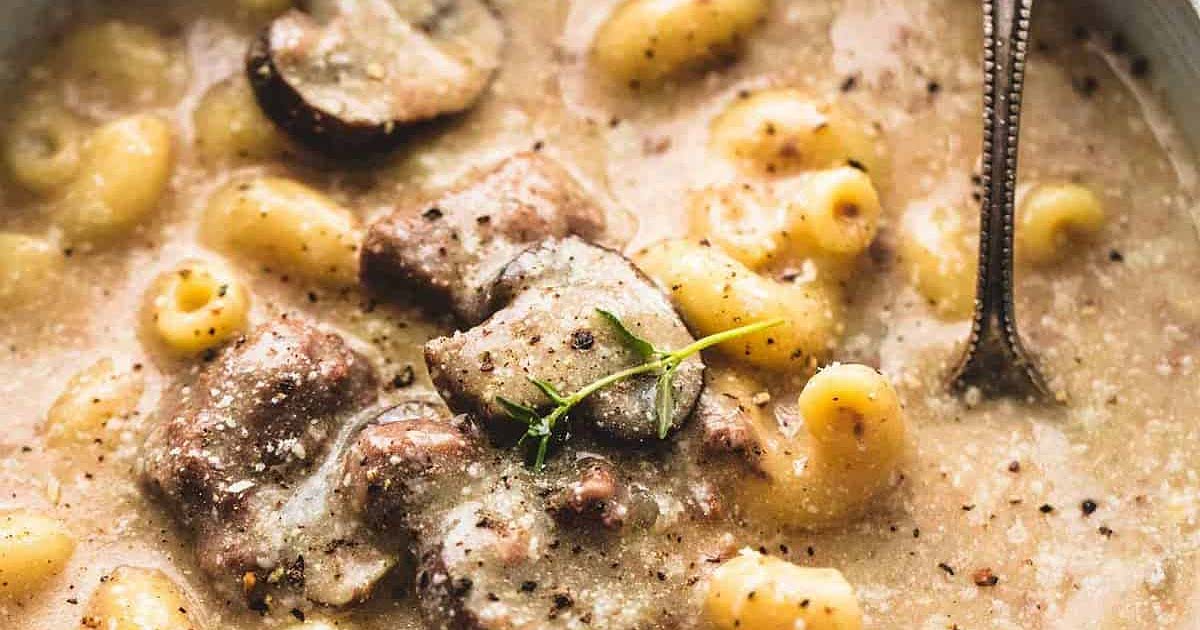 Instant Pot or Slow Cooker Beef Stroganoff Soup Recipe Samsung Food