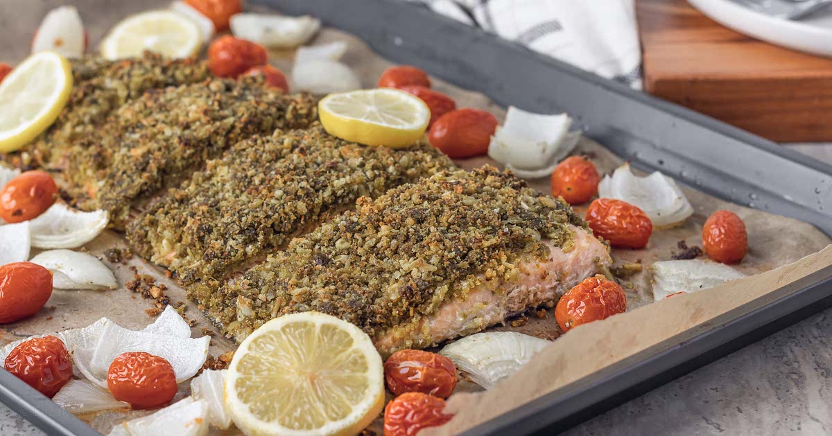 Pesto Crusted Salmon Recipe Samsung Food