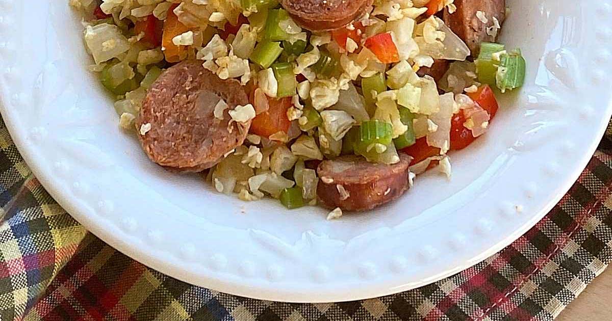 Cajun Cauliflower Rice with Andouille Sausage Recipe — Samsung Food