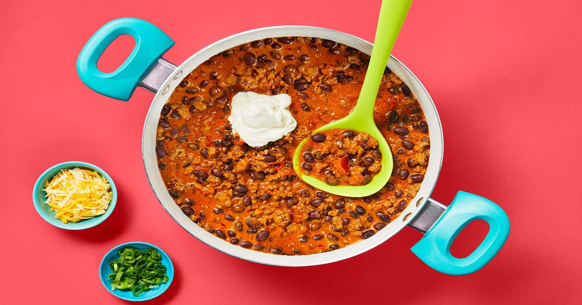 OnePot Beefy Taco Soup with Mexican Cheese & Sour Cream Recipe