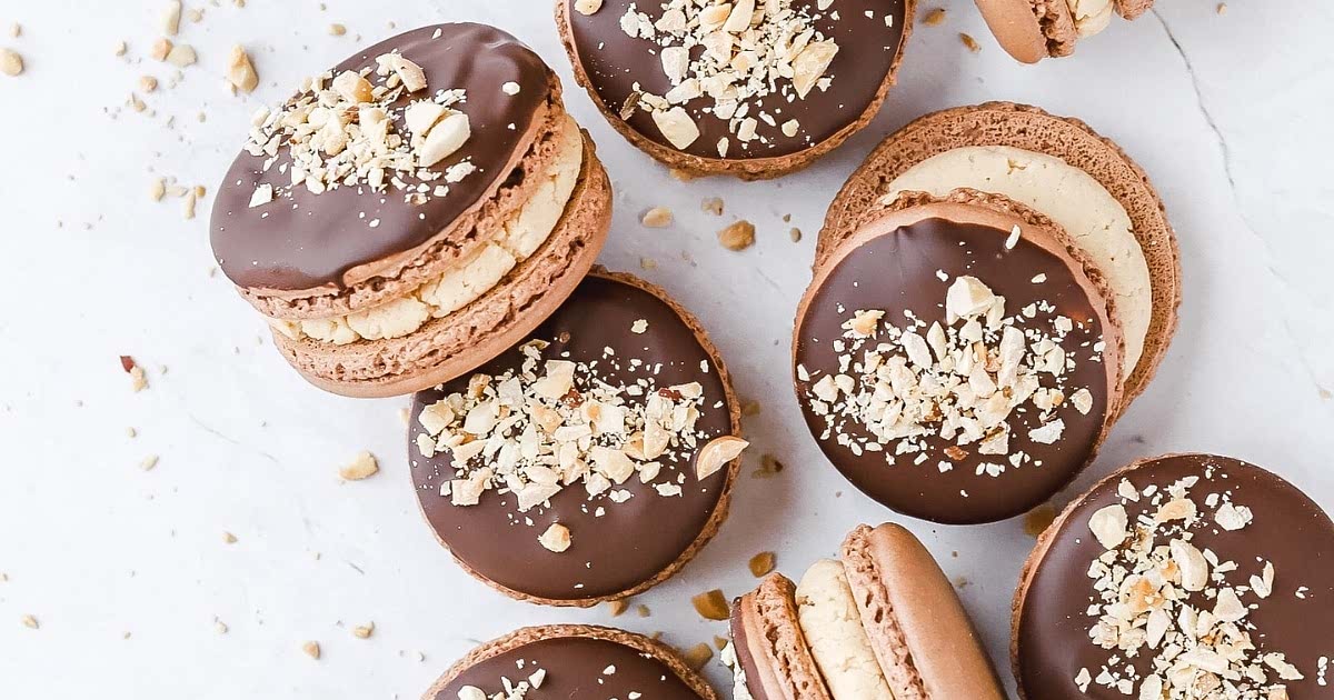 Dark Chocolate Peanut Butter Macarons Recipe Samsung Food