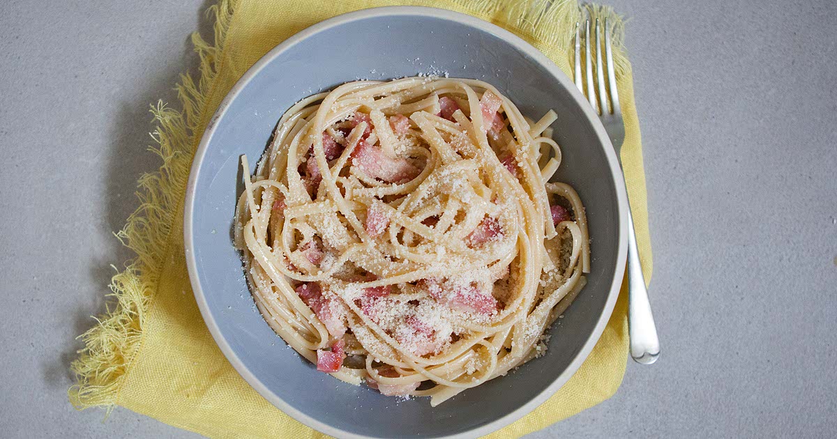 Microwave carbonara Recipe Samsung Food