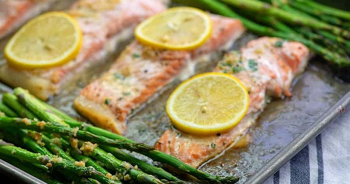 Garlic Butter Salmon and Asparagus Recipe — Samsung Food