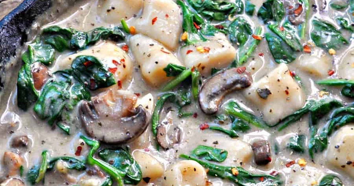 Vegan Gnocchi Mushroom Florentine Recipe — Samsung Food