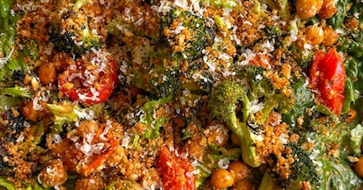 Roasted Garlic Little Gem Caesar Salad Recipe Samsung Food
