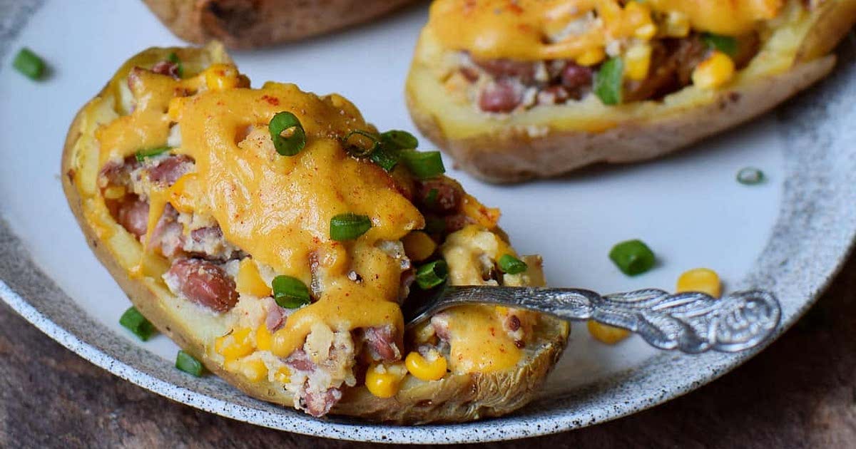 Healthy Stuffed Potato Skins Recipe Samsung Food