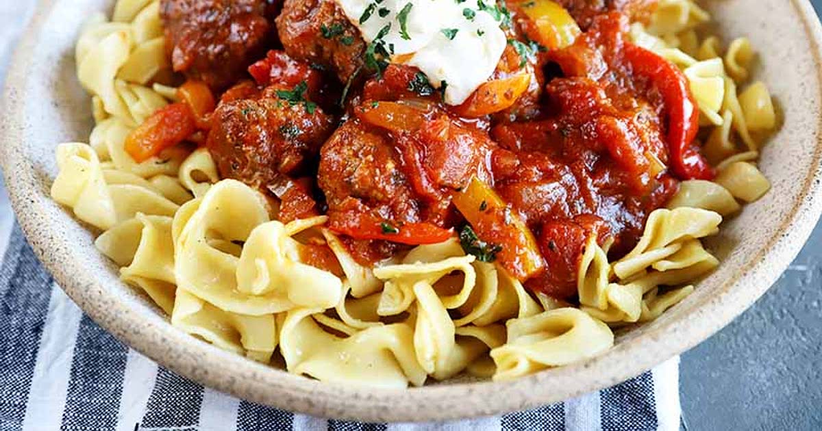 Goulash with Meatballs Recipe Samsung Food