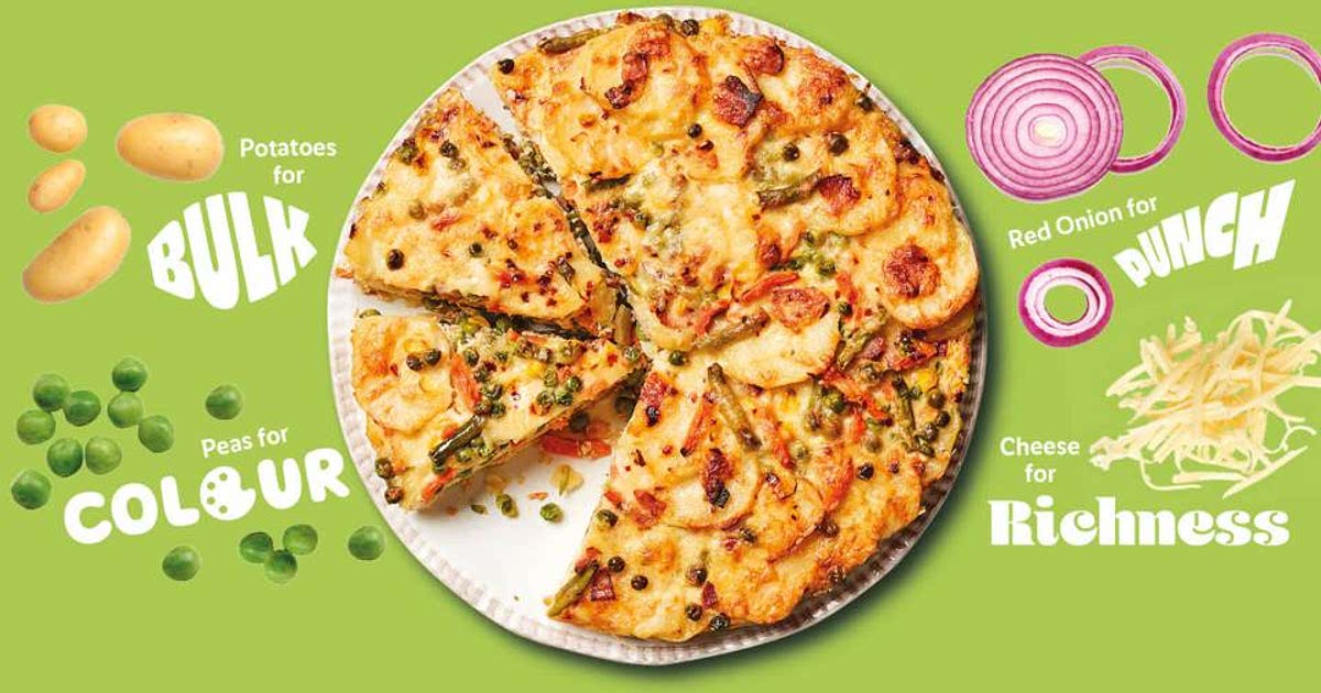 Punchy pea and bacon frittata Recipe Samsung Food