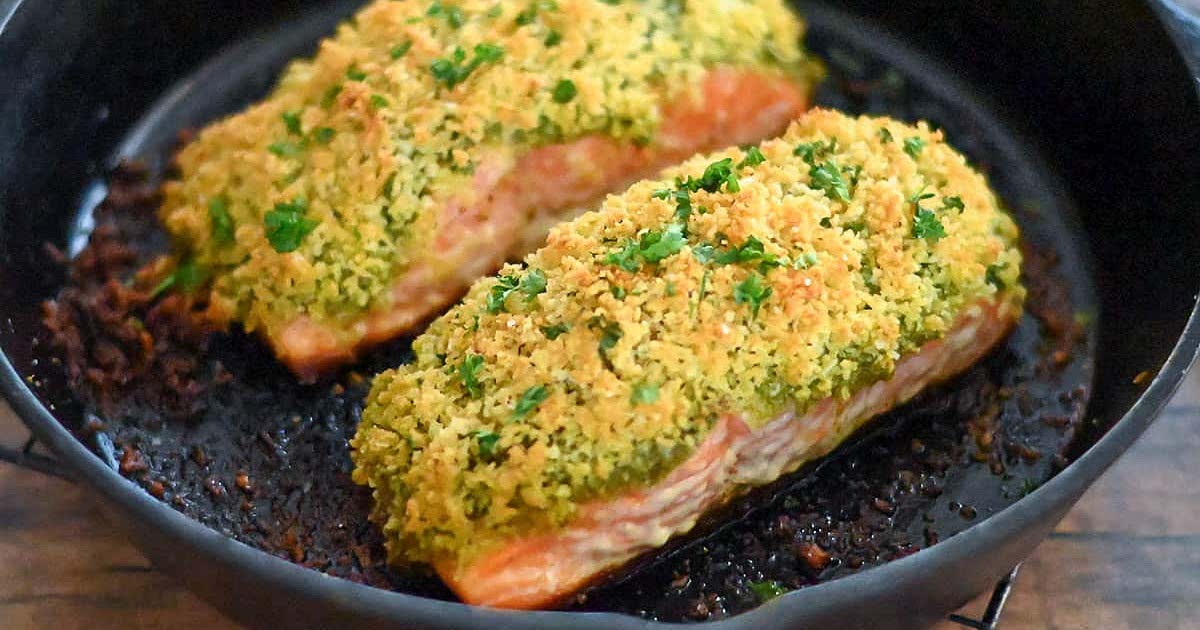 Pesto Crusted Salmon with Panko Recipe Samsung Food