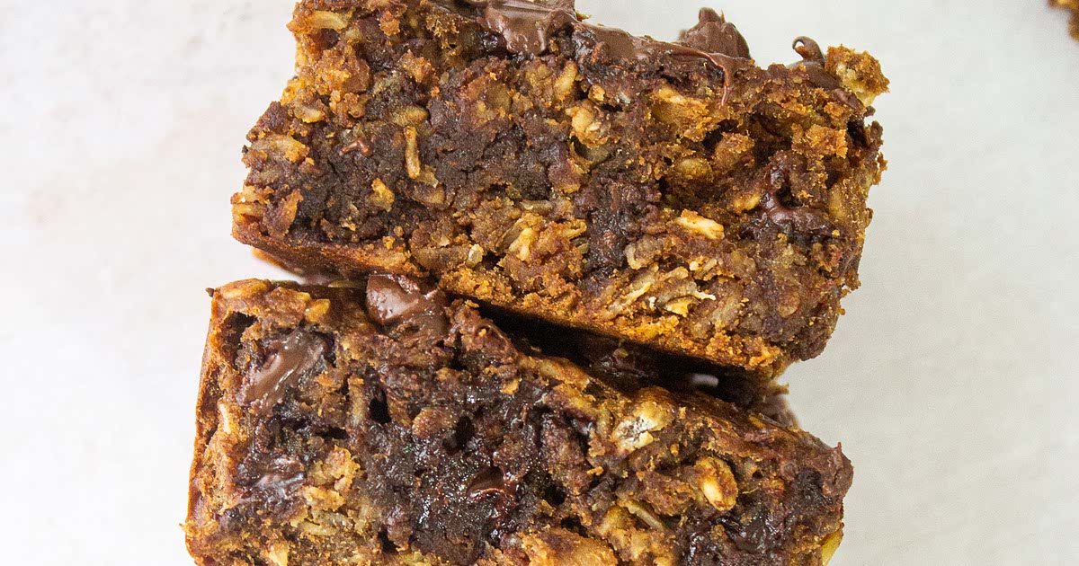 Soft Baked Almond Butter Banana Oat Bars Recipe Samsung Food