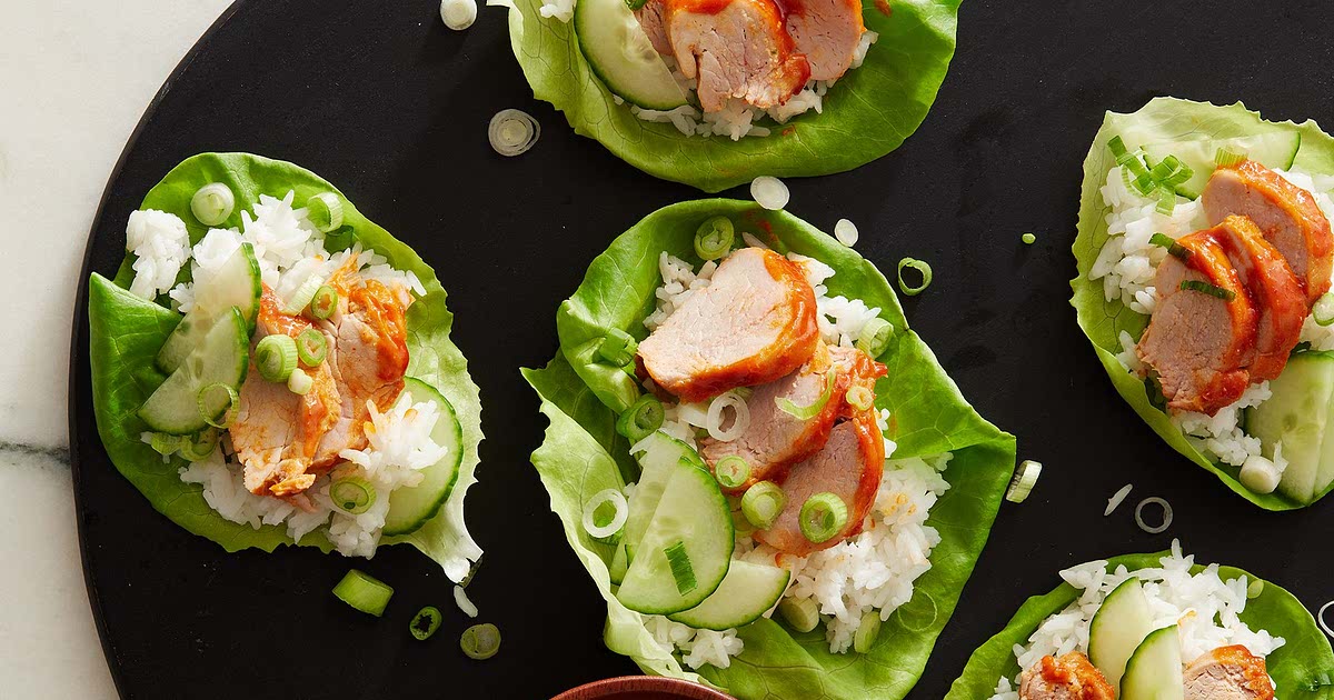 Air Fryer KoreanInspired Pork Tenderloin Lettuce Wraps Recipe