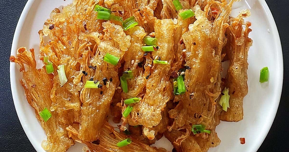 Fried enoki mushrooms Recipe — Samsung Food