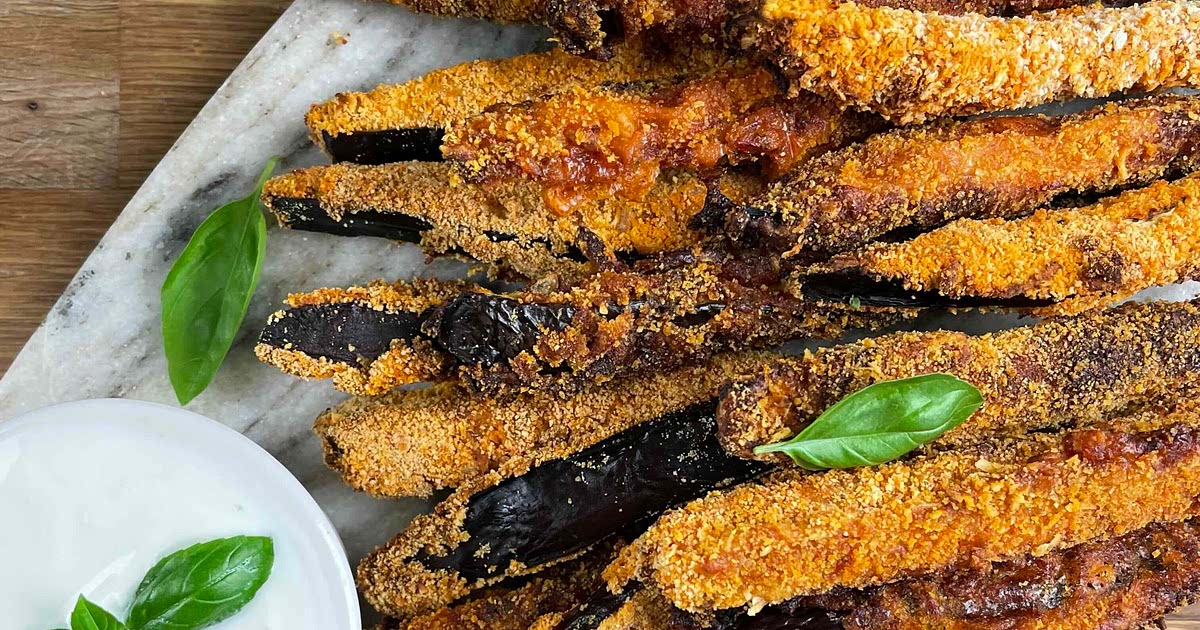 Parmesan Aubergine Fries Recipe Samsung Food